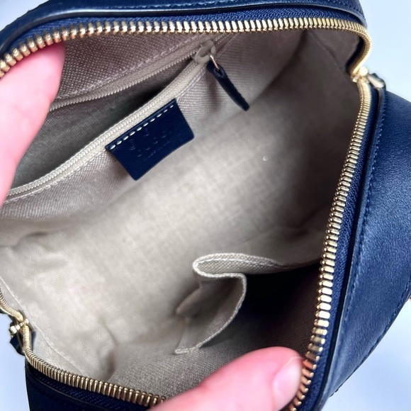 Gucci MicroGuccisima Navy Blue Satchel Bag - Picture 7 of 13